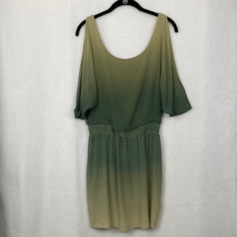 Gypsy 05 Women’s Ombré Mini Dress Scoop Neck Cold Shoulder sz XS